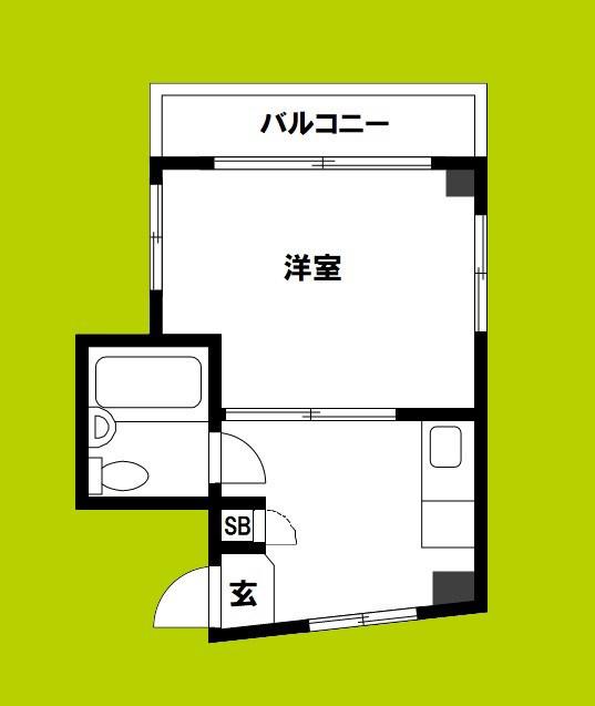 グランハイツ上新庄(1K/3階)の間取り写真