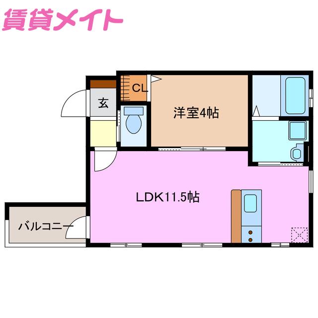 SIIK I(1LDK/1階)の間取り写真