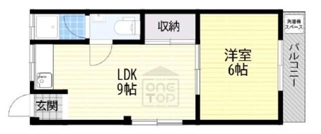 千里第一マンション(1LDK/1階)の間取り写真