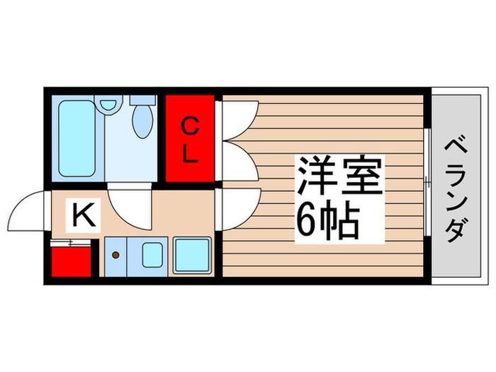 リヴェールJ(1K/3階)の間取り写真