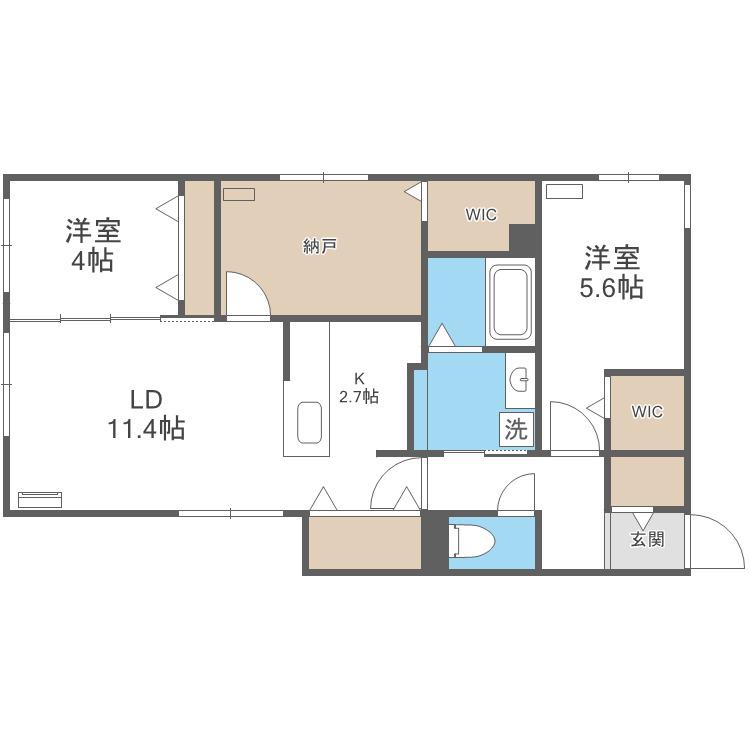 ARDER N11(3LDK/1階)の間取り写真