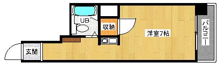 KDコーポ2(ワンルーム/3階)の間取り写真