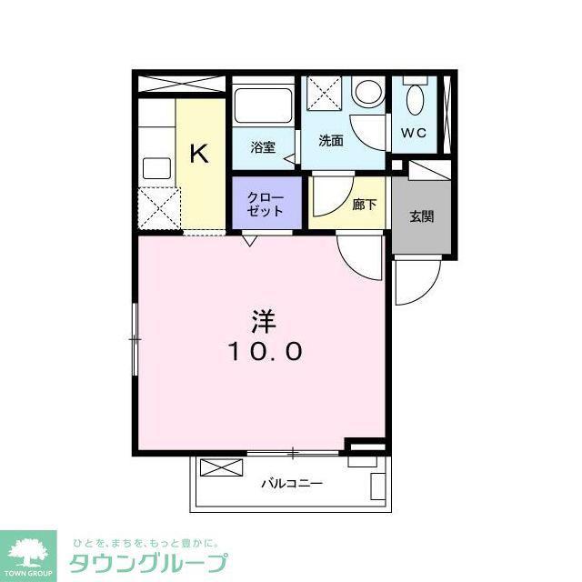 サンローレル(1K/3階)の間取り写真