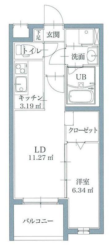 リアンレガーロ井尻ステーションイースト館(1LDK/3階)の間取り写真