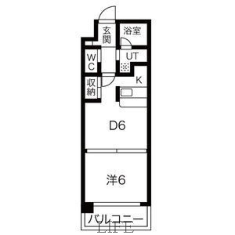 エリオ東札幌(1LDK/1階)の間取り写真