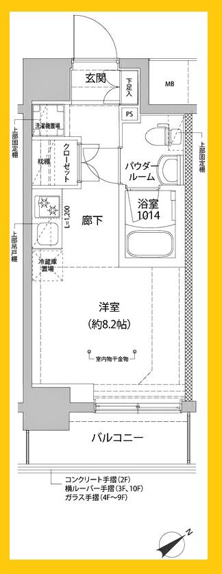 RELUXIA横濱反町(ワンルーム/5階)の間取り写真