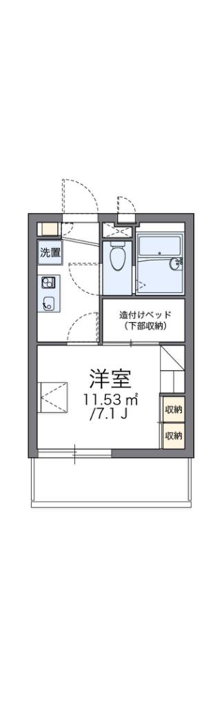 レオパレスS K(1K/3階)の間取り写真