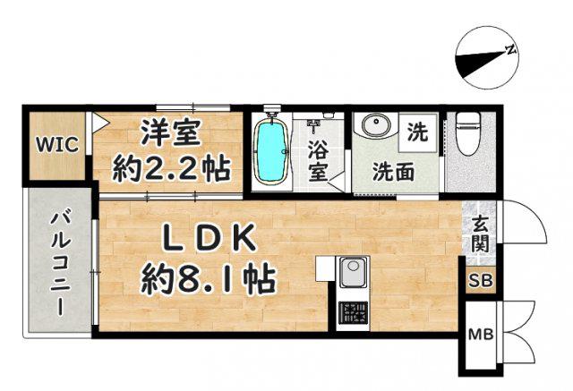 BEST VILLAGE 立花町(1LDK/3階)の間取り写真