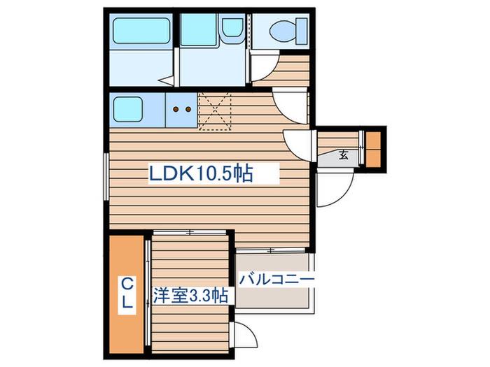 RIBORDONE(1LDK/2階)の間取り写真