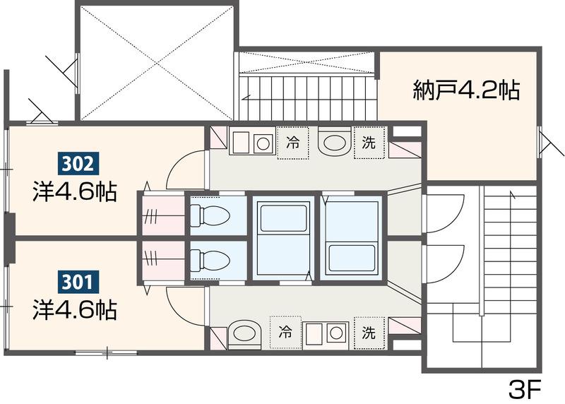 MELDIA高円寺(1K/3階)の間取り写真