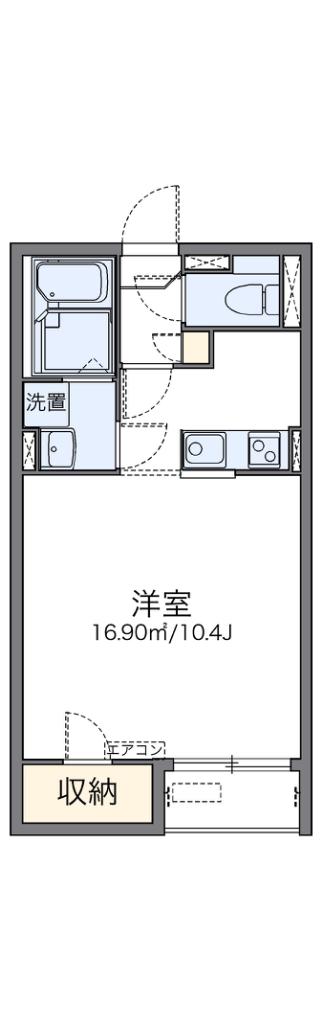 レオネクストはなみずき(1K/2階)の間取り写真