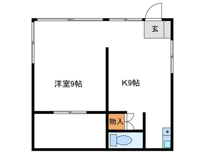 ビラYアンドY(ワンルーム/1階)の間取り写真