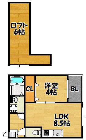 COMFORTIA(1LDK/1階)の間取り写真