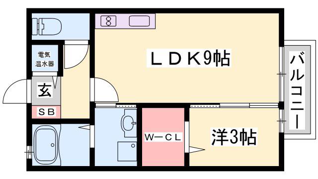 グレースM(1LDK/2階)の間取り写真