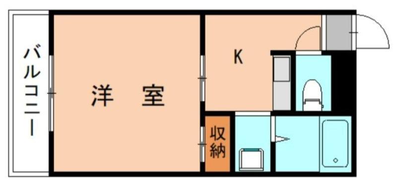レオパレス八田(1K/1階)の間取り写真