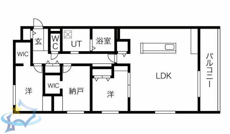 RーFINO札幌桑園(3LDK/5階)の間取り写真