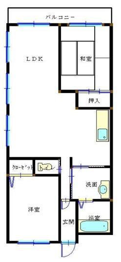 パークマンション(2LDK/1階)の間取り写真