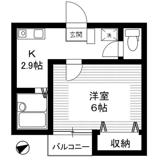 M-FLATS(1K/1階)の間取り写真
