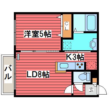 FINESSE DOMANI(1LDK/1階)の間取り写真