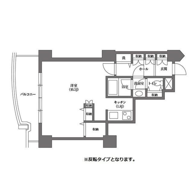 文京グリーンコートビュータワー本駒込(ワンルーム/12階)の間取り写真