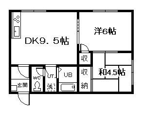 第1ハニーマンション(2DK/2階)の間取り写真