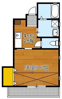 サンハイツA(1K/2階)の間取り写真