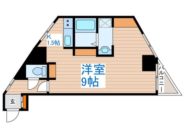 フロンティア157(1K/8階)の間取り写真