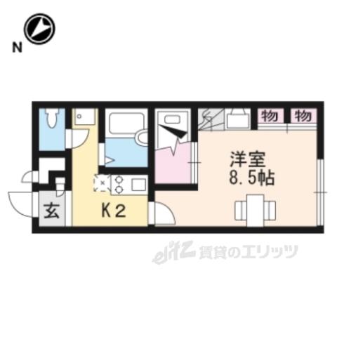 レオパレスレイクドリーム魁(1K/1階)の間取り写真