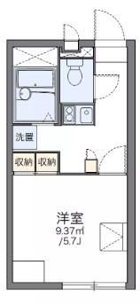 レオパレスドリーム甲東園(1K/2階)の間取り写真