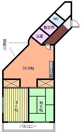 M・T糀ヶ谷戸(2DK/1階)の間取り写真