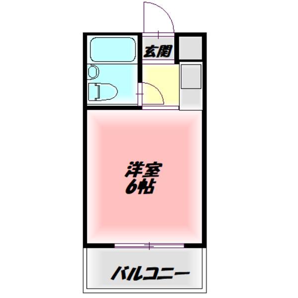 大建ハイツ千林(ワンルーム/3階)の間取り写真