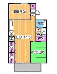 ファミール陵南(2LDK/2階)の間取り写真