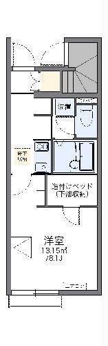 レオネクストKTY 白浜II(1K/1階)の間取り写真