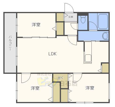 ブランシャール菊水CHER(3LDK/4階)の間取り写真