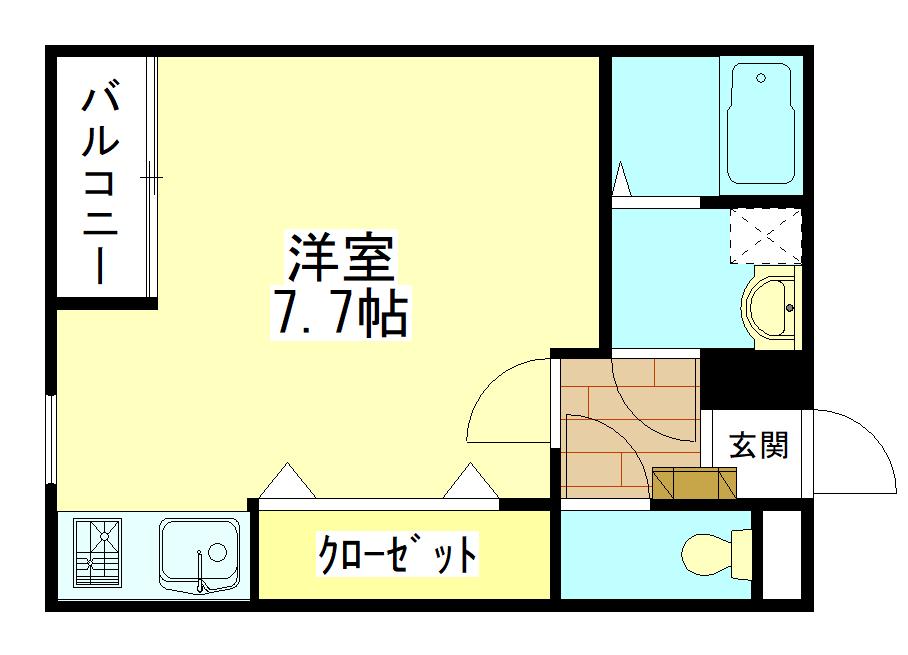 プレ上甲子園(ワンルーム/3階)の間取り写真