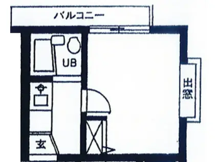 セルシオン相模原I(1K/3階)の間取り写真