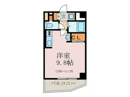 パスピエール春日原(ワンルーム/2階)の間取り写真