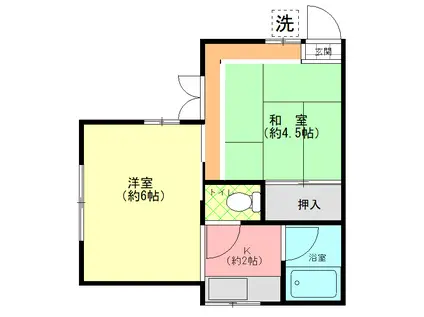 ゾンネハイム(2K/1階)の間取り写真