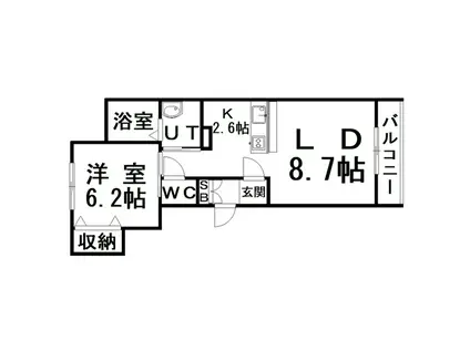 セント・ウレア(1LDK/4階)の間取り写真