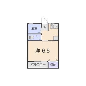 サンピュアJ(1K/1階)の間取り写真