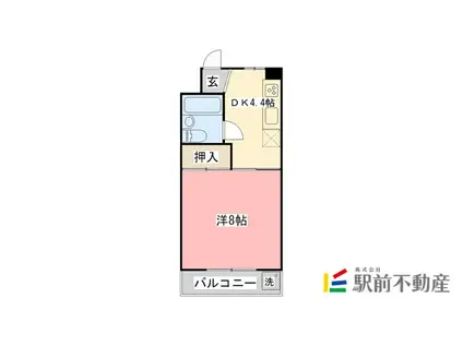 グランドピア今泉(1DK/5階)の間取り写真