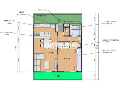アッパーヤード(1LDK/1階)の間取り写真