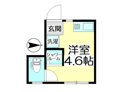 エスペランサ竹ノ塚(ワンルーム/1階)の間取り写真