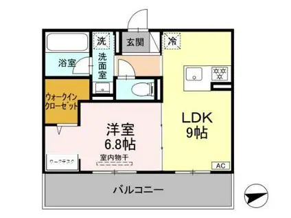 D-ROOM上之園(1LDK/1階)の間取り写真