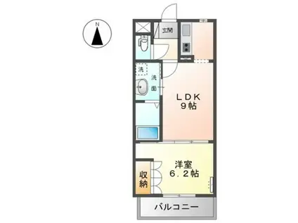 グラースヴィラ(1LDK/1階)の間取り写真