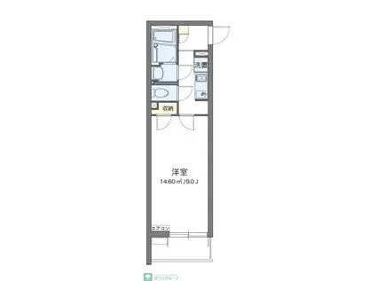 クレイノアンジュ(1K/2階)の間取り写真