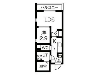 CIELUJE中村日赤&初回保証料無(1LDK/5階)の間取り写真