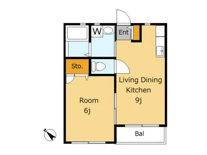 メゾンブリーズ(1LDK/1階)の間取り写真