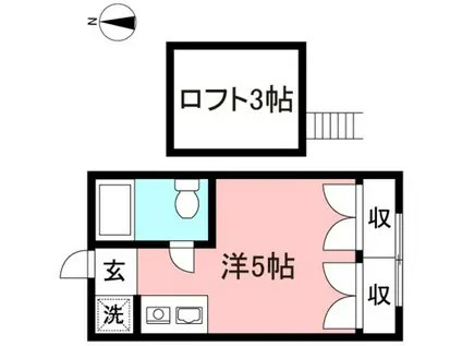 メゾン西野川II(ワンルーム/2階)の間取り写真