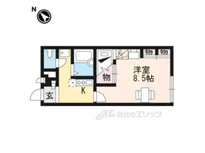 レオパレスSEIYA(1K/1階)の間取り写真